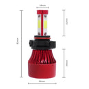 1 Pair X7 5202 DC12V / 22W / 2200LM / 6500K IP67 Car LED COB Lamp Beads Headlight(White Light)