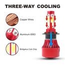 1 Pair X7 9012 DC12V / 22W / 2200LM / 6500K IP67 Car LED COB Lamp Beads Headlight(White Light)