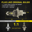 1 Pair A15 H4 DC9-16V / 30W / 3000LM / 6500K IP67 Car LED 3570 Lamp Beads Headlight(White Light)