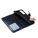 For Samsung Galaxy S22 5G Lace Flower Leather Phone Case with Holder & Card Slots & Wallet & Photo Frame(Dark Blue)