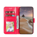 For Samsung Galaxy S22 5G Lace Flower Leather Phone Case with Holder & Card Slots & Wallet & Photo Frame(Red)