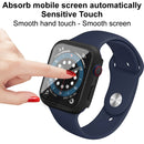 IMAK Shockproof PC Protective Case with Tempered Glass Film For Apple Watch Series 6 & SE & 5 & 4 44mm(White)