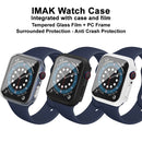 IMAK Shockproof PC Protective Case with Tempered Glass Film For Apple Watch Series 6 & SE & 5 & 4 44mm(Black)