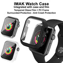 IMAK Shockproof PC Protective Case with Tempered Glass Film For Apple Watch Series 3 & 2 & 1 38mm(Transparent)