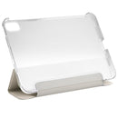 Silk Texture Three-fold Horizontal Flip Leather Tablet Case with Holder For iPad mini 6(White)