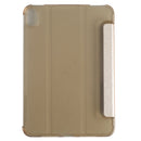 Silk Texture Three-fold Horizontal Flip Leather Tablet Case with Holder For iPad mini 6(Gold)