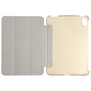Silk Texture Three-fold Horizontal Flip Leather Tablet Case with Holder For iPad mini 6(Gold)