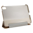 Silk Texture Three-fold Horizontal Flip Leather Tablet Case with Holder For iPad mini 6(Gold)