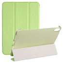 Silk Texture Three-fold Horizontal Flip Leather Tablet Case with Holder For iPad mini 6(Green)