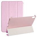 Silk Texture Three-fold Horizontal Flip Leather Tablet Case with Holder For iPad mini 6(Pink)