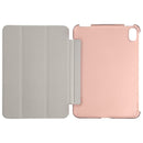 Silk Texture Three-fold Horizontal Flip Leather Tablet Case with Holder For iPad mini 6(Pink)