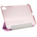 Silk Texture Three-fold Horizontal Flip Leather Tablet Case with Holder For iPad mini 6(Pink)