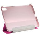 Silk Texture Three-fold Horizontal Flip Leather Tablet Case with Holder For iPad mini 6(Rose Red)