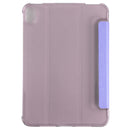 Silk Texture Three-fold Horizontal Flip Leather Tablet Case with Holder For iPad mini 6(Purple)