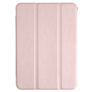 Silk Texture Three-fold Horizontal Flip Leather Tablet Case with Holder For iPad mini 6(Rose Gold)