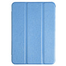 Silk Texture Three-fold Horizontal Flip Leather Tablet Case with Holder For iPad mini 6(Blue)