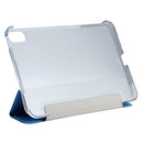 Silk Texture Three-fold Horizontal Flip Leather Tablet Case with Holder For iPad mini 6(Blue)