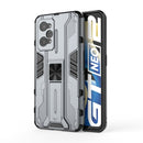 For OPPO Realme GT Neo2 5G Supersonic PC + TPU Shock-proof Phone Case with Holder(Grey)