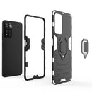For Xiaomi Redmi Note 11 Pro / Note 11 Pro+ PC + TPU Shockproof Protective Phone Case with Magnetic Ring Holder(Black)