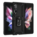 For Samsung Galaxy Z Fold3 5G Shockproof TPU + PC Phone Case with Rotating Holder(Black)
