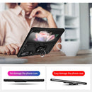 For Samsung Galaxy Z Fold3 5G Shockproof TPU + PC Phone Case with Rotating Holder(Black)