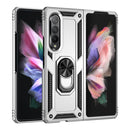 For Samsung Galaxy Z Fold3 5G Shockproof TPU + PC Phone Case with Rotating Holder(Silver)