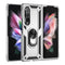 For Samsung Galaxy Z Fold3 5G Shockproof TPU + PC Phone Case with Rotating Holder(Silver)