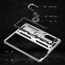 For Samsung Galaxy Z Fold3 5G Shockproof TPU + PC Phone Case with Rotating Holder(Silver)