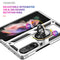 For Samsung Galaxy Z Fold3 5G Shockproof TPU + PC Phone Case with Rotating Holder(Silver)