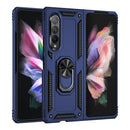 For Samsung Galaxy Z Fold3 5G Shockproof TPU + PC Phone Case with Rotating Holder(Blue)
