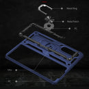 For Samsung Galaxy Z Fold3 5G Shockproof TPU + PC Phone Case with Rotating Holder(Blue)