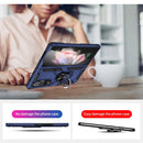 For Samsung Galaxy Z Fold3 5G Shockproof TPU + PC Phone Case with Rotating Holder(Blue)