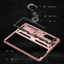For Samsung Galaxy Z Fold3 5G Shockproof TPU + PC Phone Case with Rotating Holder(Rose Gold)