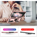 For Samsung Galaxy Z Fold3 5G Shockproof TPU + PC Phone Case with Rotating Holder(Rose Gold)