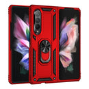 For Samsung Galaxy Z Fold3 5G Shockproof TPU + PC Phone Case with Rotating Holder(Red)