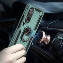 For Samsung Galaxy Z Fold3 5G Shockproof TPU + PC Phone Case with Rotating Holder(Dark Green)