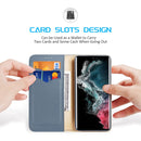 For Samsung Galaxy S22 Ultra 5G DUX DUCIS Hivo Series Cowhide Texture Leather Phone Case(Light Blue)