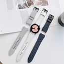 For Samsung Galaxy Watch4 40mm / 44mm Double-sided Leather Strap Watch Band(Green)