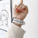 For Samsung Galaxy Watch4 40mm / 44mm Double-sided Leather Strap Watch Band(White)