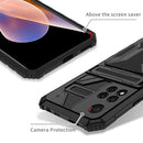 For Xiaomi Redmi Note 11 Pro Kickstand Armor Card Wallet Phone Case(Black)
