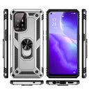 For OPPO Reno5 Z Shockproof TPU + PC Phone Protective Case with 360 Degree Rotating Holder(Silver)