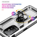 For OPPO Reno5 Z Shockproof TPU + PC Phone Protective Case with 360 Degree Rotating Holder(Silver)