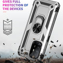 For OPPO Reno5 Z Shockproof TPU + PC Phone Protective Case with 360 Degree Rotating Holder(Silver)