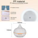 400ml Wood Texture Fragrance Machine Pointed Mouth Humidifier Automatic Alcohol Sprayer with Colorful LED Light, Plug Specification:UK Plug(White)