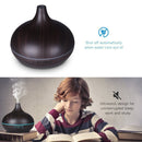 400ml Wood Texture Fragrance Machine Pointed Mouth Humidifier Automatic Alcohol Sprayer with Colorful LED Light, Plug Specification:UK Plug(White)