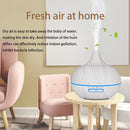 400ml Wood Texture Fragrance Machine Pointed Mouth Humidifier Automatic Alcohol Sprayer with Colorful LED Light, Plug Specification:UK Plug(Coffee)