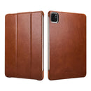ICARER Smart Ultra-thin Tablet Protective Leather Case For iPad Pro 12.9 inch 2020(Brown)