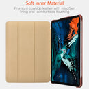 For iPad Pro 12.9 inch 2020 ICARER Smart Ultra-thin Tablet Protective Leather Case(Khaki)