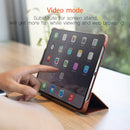 For iPad Pro 12.9 inch 2020 ICARER Smart Ultra-thin Tablet Protective Leather Case(Khaki)