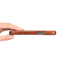 ICARER First Layer Cowhide Horizontal Flip Phone Case For iPhone 13 Pro(Red)